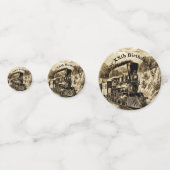 Geburtstagsparty des Vintagen Dampfzuges Konfetti (Vorderseiten)