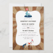 Geburtstagsparty des Vintagen Zirkus Einladung (Vorderseite)