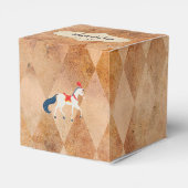 Geburtstagsparty des Vintagen Zirkus Geschenkschachtel (Rückseite)