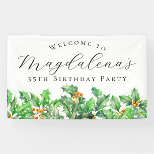 Geburtstagsparty Dezember Geburtstagsfeier Blume W Banner