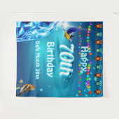 Geburtstagsparty | Diamant-Glitzer und Vögel Wandteppich (Vorderseite (Horizontal))