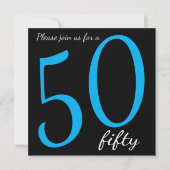 Geburtstagsparty| DIREKT| Blau Einladung (Vorderseite)