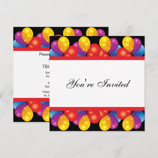 Geburtstagsparty| DIREKT Einladung (Vorne/Hinten)