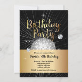 Geburtstagsparty, Disco-Party Einladung (Vorderseite)