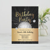 Geburtstagsparty, Disco-Party Einladung (Stehend Vorderseite)