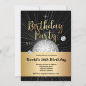 Geburtstagsparty, Disco-Party Einladung (Vorderseite)