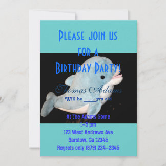 Geburtstagsparty Dolphin Water Sea Fish Einladung