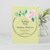 Geburtstagsparty. Einladung (Stehend Vorderseite)