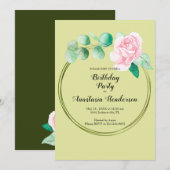 Geburtstagsparty. Einladung (Vorne/Hinten)