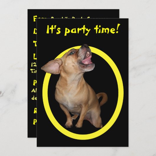 Geburtstagsparty Einladung (Vorne/Hinten)