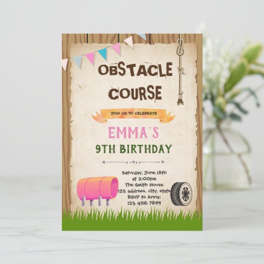 Geburtstagsparty Einladung (Stehend Vorderseite)