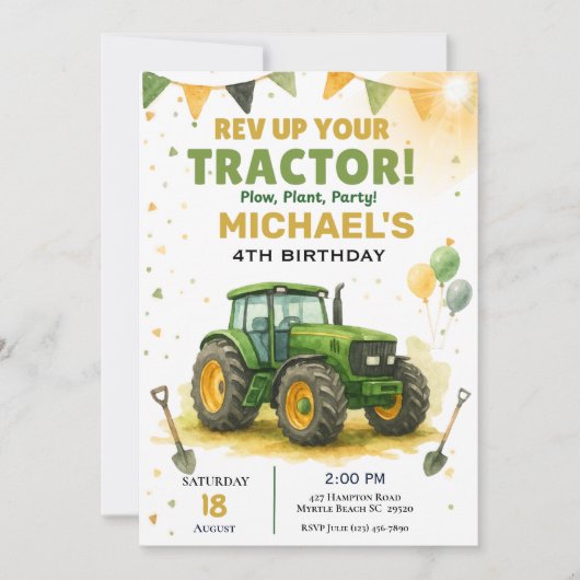 Geburtstagsparty Einladung (Vorderseite)