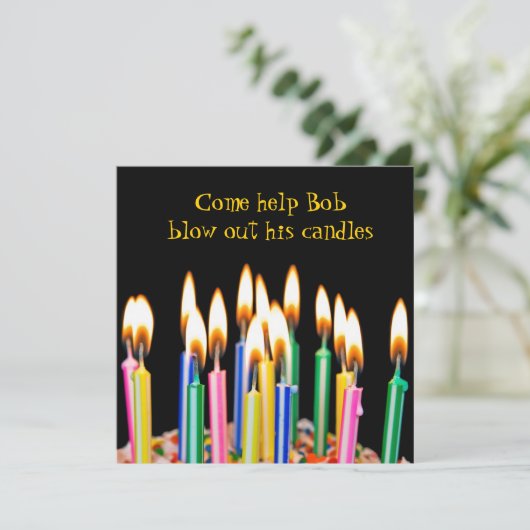 Geburtstagsparty Einladung (Stehend Vorderseite)