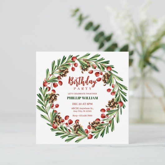 Geburtstagsparty Einladung (Stehend Vorderseite)