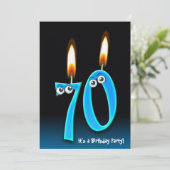 Geburtstagsparty Einladung (Stehend Vorderseite)