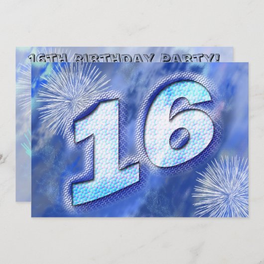 Geburtstagsparty Einladung (Vorne/Hinten)