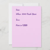 Geburtstagsparty Einladung (Rückseite)