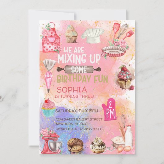 Geburtstagsparty Einladung (Vorderseite)