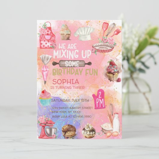 Geburtstagsparty Einladung (Stehend Vorderseite)