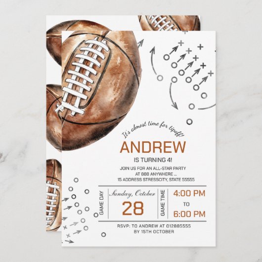 Geburtstagsparty Einladung (Vorne/Hinten)