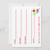 Geburtstagsparty Einladung (Rückseite)