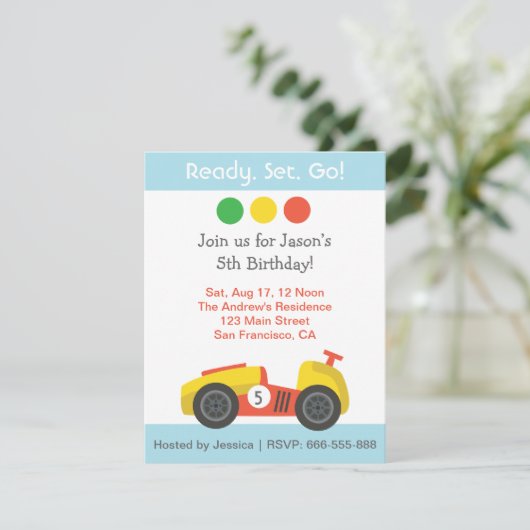 Geburtstagsparty Einladung (Stehend Vorderseite)