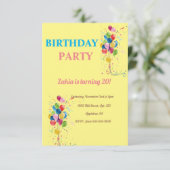Geburtstagsparty Einladung (Stehend Vorderseite)
