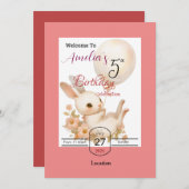 Geburtstagsparty Einladung (Vorne/Hinten)