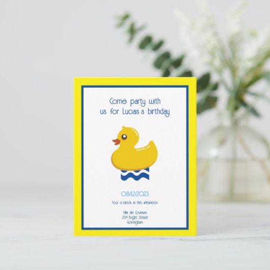 Geburtstagsparty Einladung (Stehend Vorderseite)