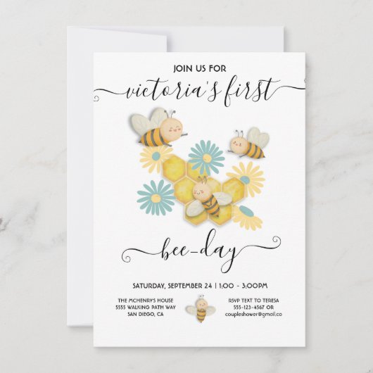 Geburtstagsparty Einladung (Vorderseite)