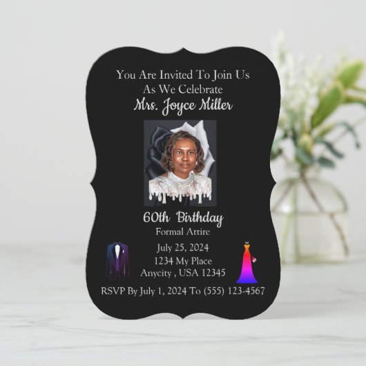 Geburtstagsparty Einladung (Stehend Vorderseite)