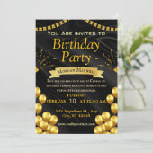 Geburtstagsparty Einladung (Stehend Vorderseite)