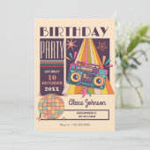 Geburtstagsparty Einladung (Stehend Vorderseite)