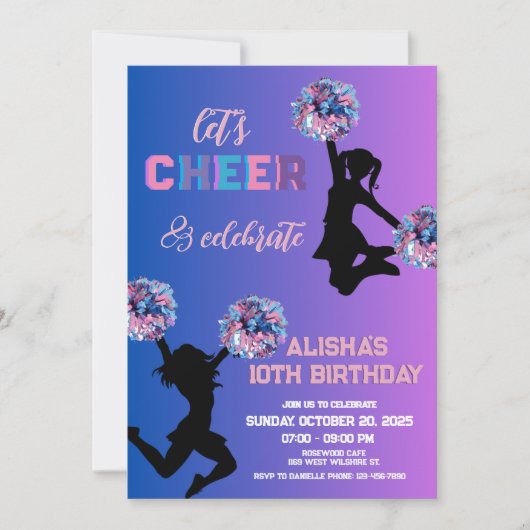 Geburtstagsparty Einladung (Vorderseite)