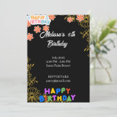 Geburtstagsparty Einladung (Stehend Vorderseite)