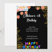 Geburtstagsparty Einladung (Vorne/Hinten)