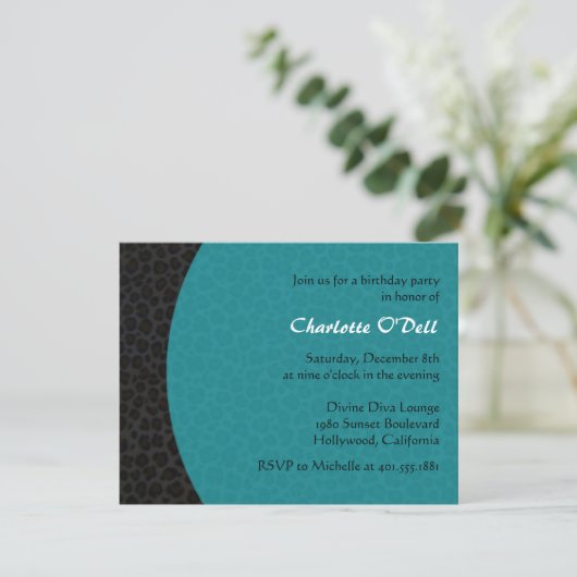 Geburtstagsparty Einladung (Stehend Vorderseite)