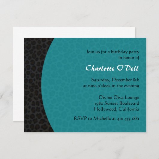 Geburtstagsparty Einladung (Vorne/Hinten)