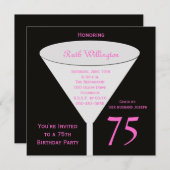 Geburtstagsparty Einladung 75. Toast (Vorne/Hinten)