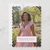 Geburtstagsparty Einladung Aquarell Blume Vase (Rückseite)