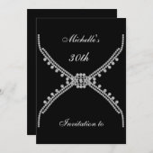 Geburtstagsparty Einladung Best Simple Black (Vorne/Hinten)