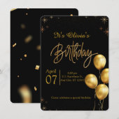 Geburtstagsparty-Einladung Einladung (Vorne/Hinten)