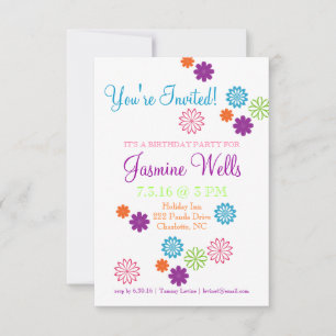 Geburtstagsparty Einladung Farben des Vergnügens