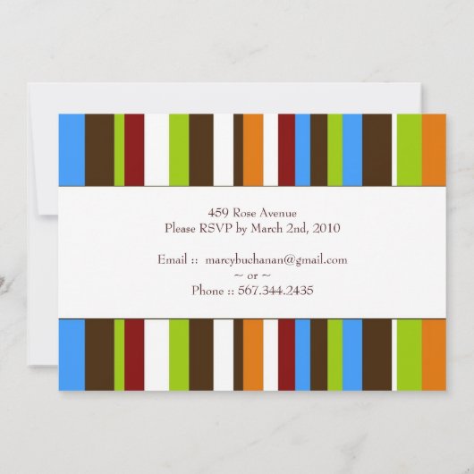 Geburtstagsparty Einladung für Kinder (Rückseite)