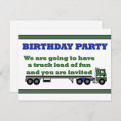 Geburtstagsparty Einladung Grüne Kabine Großanlage (Vorne/Hinten)