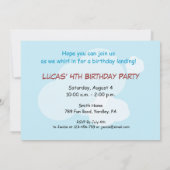 Geburtstagsparty Einladung Individuelle Name 4. Ge (Rückseite)