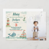 Geburtstagsparty Einladung mit Foto (Vorne/Hinten)