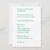 Geburtstagsparty Einladung Niedlich Frosch (Rückseite)