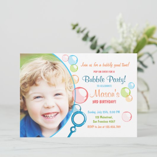 Geburtstagsparty Einladung POP Geburtstagskind (Stehend Vorderseite)