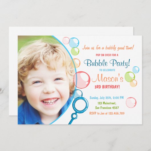 Geburtstagsparty Einladung POP Geburtstagskind (Vorne/Hinten)